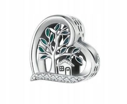 Charms visačka stříbrná Ag 925 stromek dům v srdci IM0470424CH