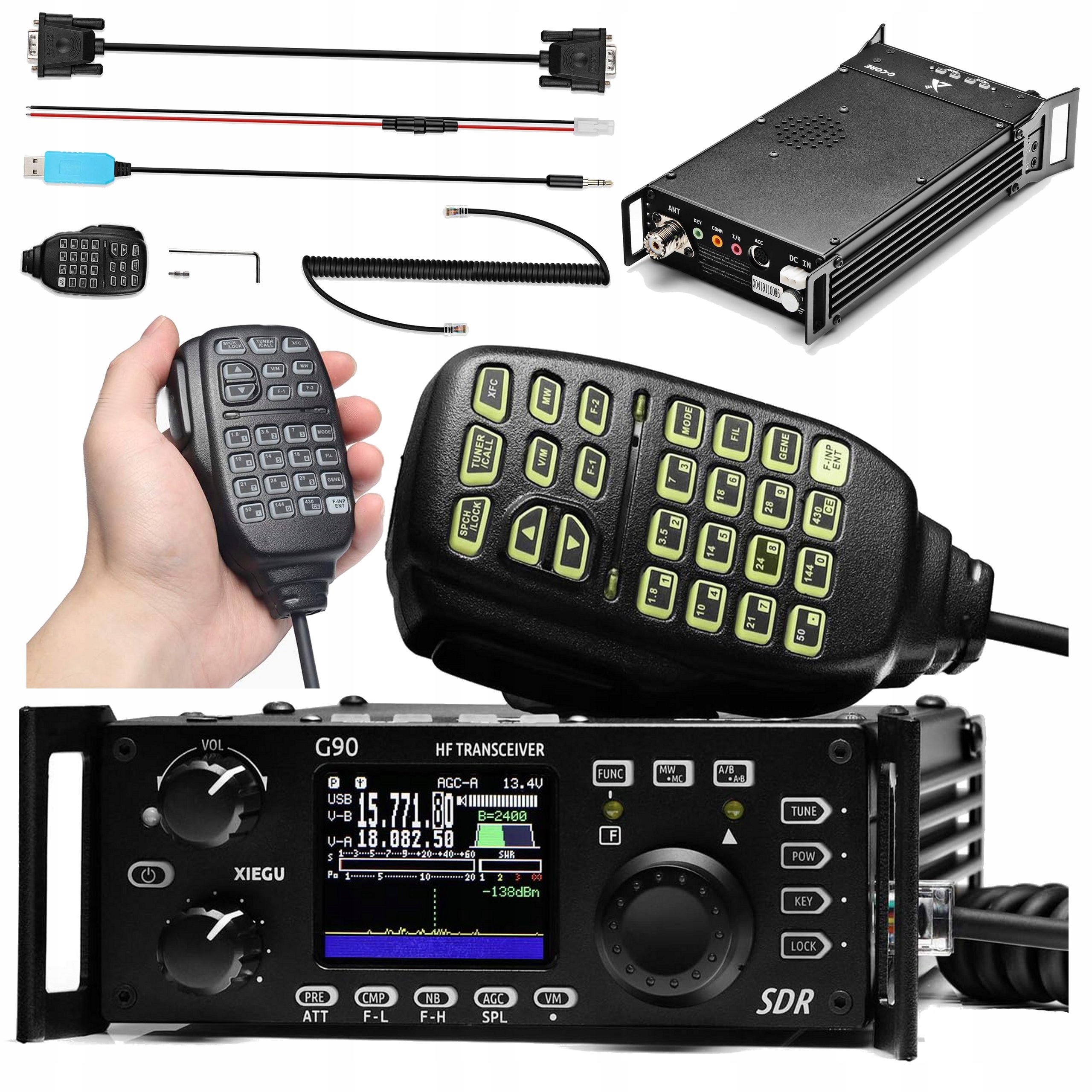 Radiotelefon Xiegu G90 Hf Vysílač S Krátkovlnným Vysílačem, Výkon 20 W