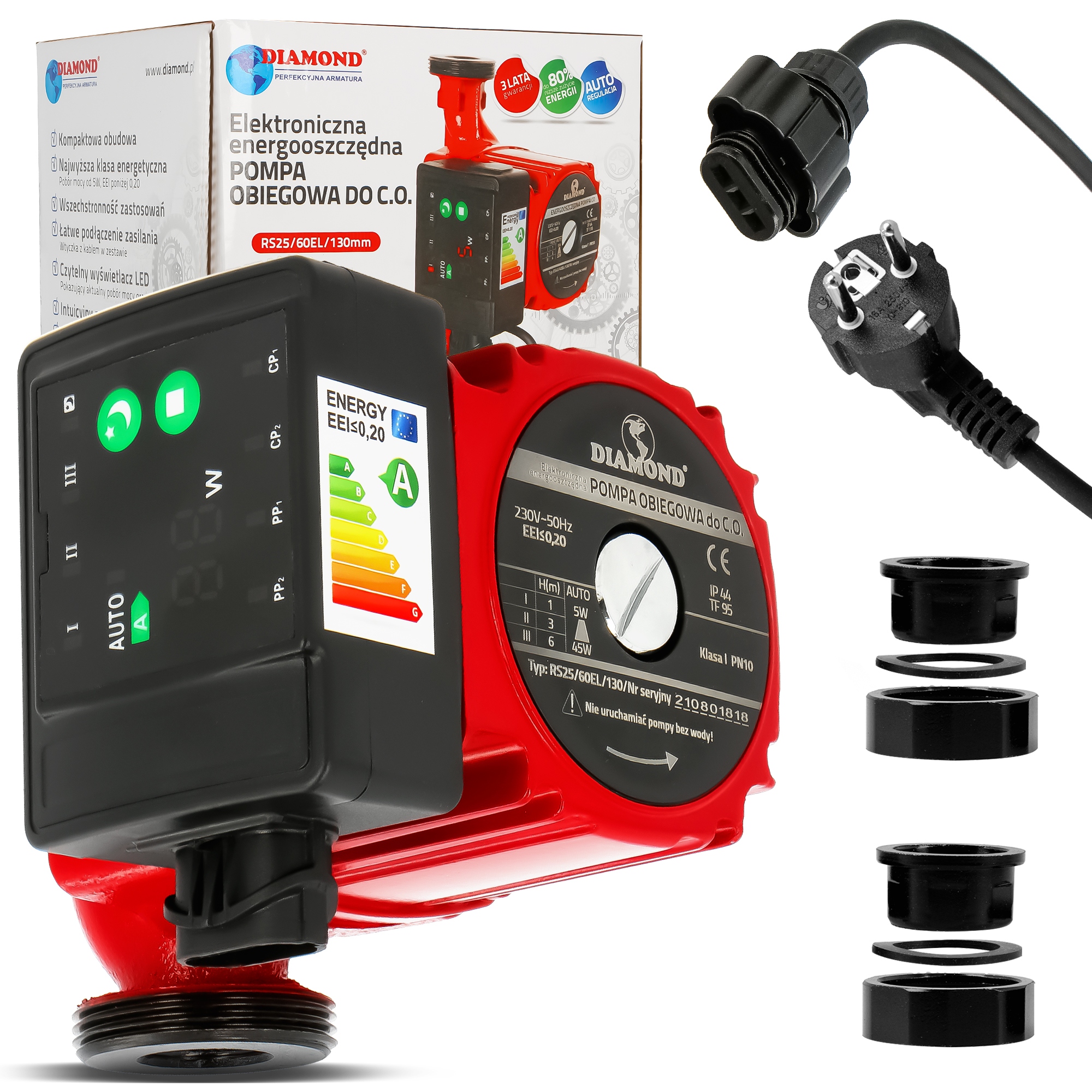 Obehová Pumpa Co Pec 25/60/130 Energeticky Úsporná Elektronická Vykurovaná Sx