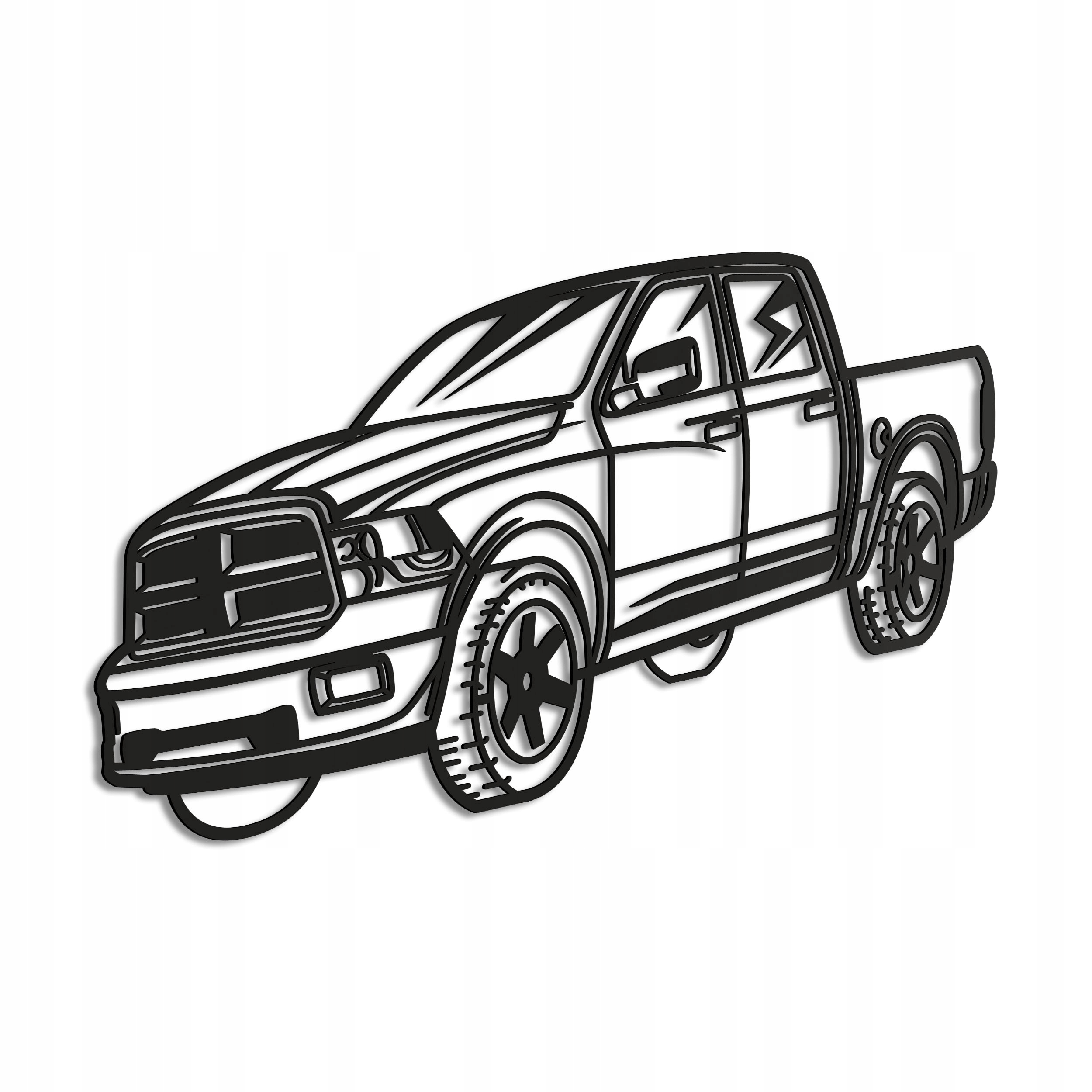 Dřevěný 3D obraz Pickup Truck Nástěnná Dekorace Dárek
