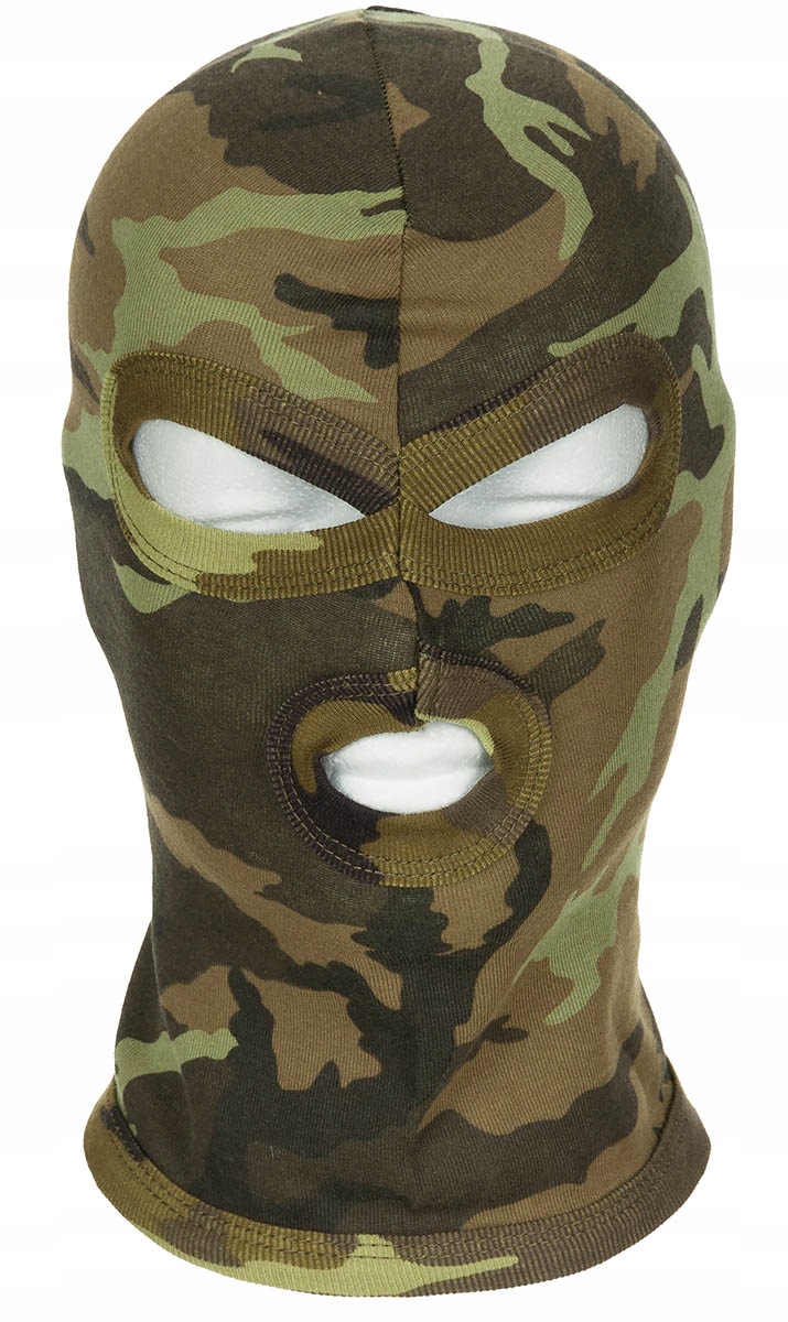 Kominiarka Balaclava bawełna kamuflaż wz. 95 3 otwory uniwersalna
