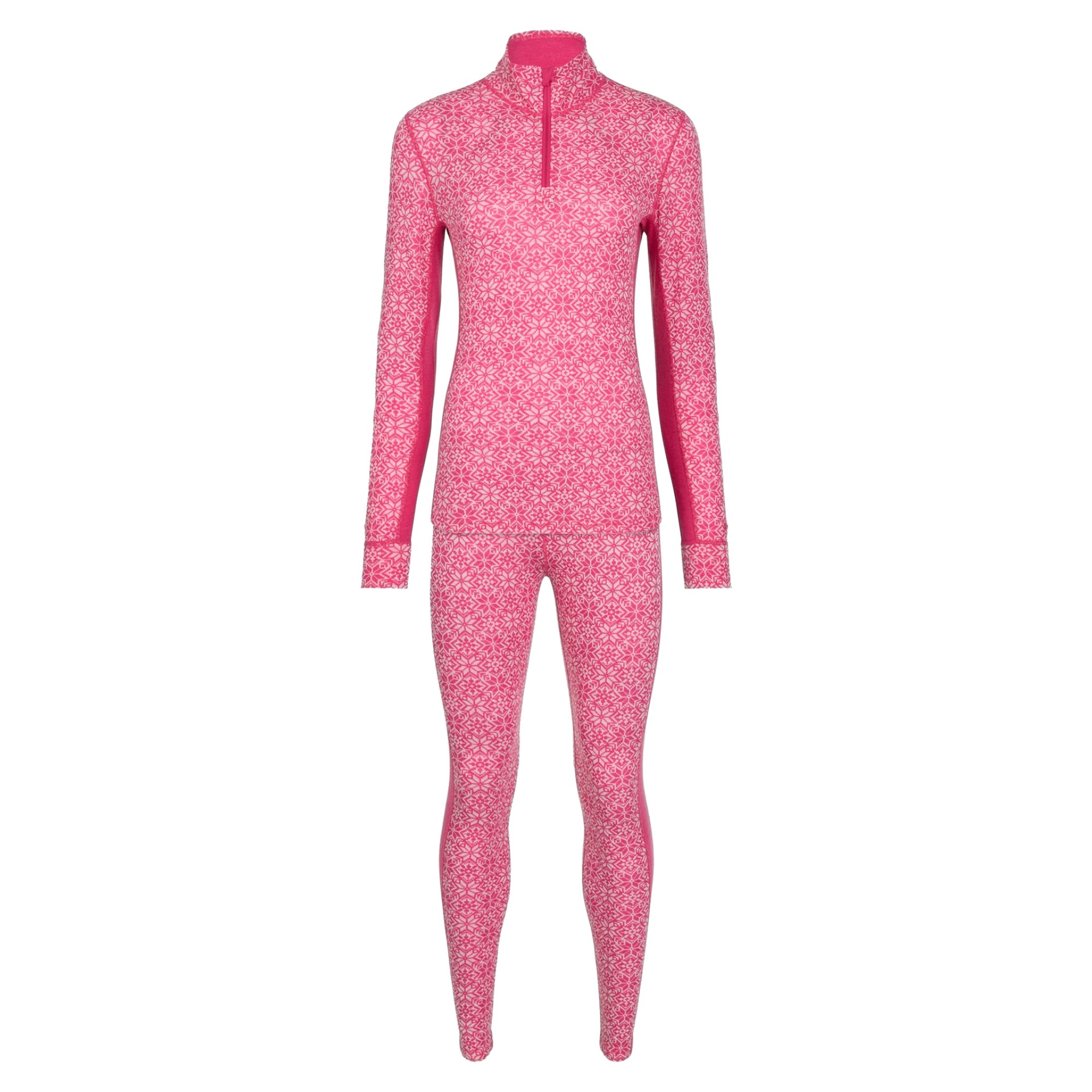 Komplet bielizny termoaktywnej damskiej 100% merino WOOLCANOSET1121 róż Xs