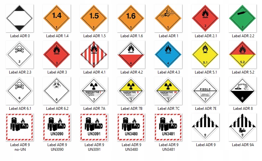 Etykiety naklejki ADR Strzałki 100x76mm 500szt Marka Print&Stick