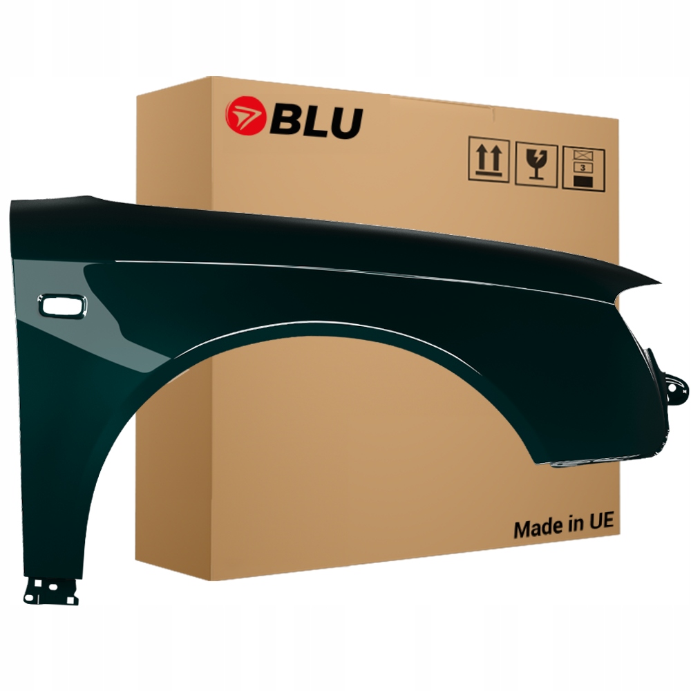 Blu Blatník Audi A4 B7 LZ6E pravý zelený 04-08 přední Pozink TiefGrün