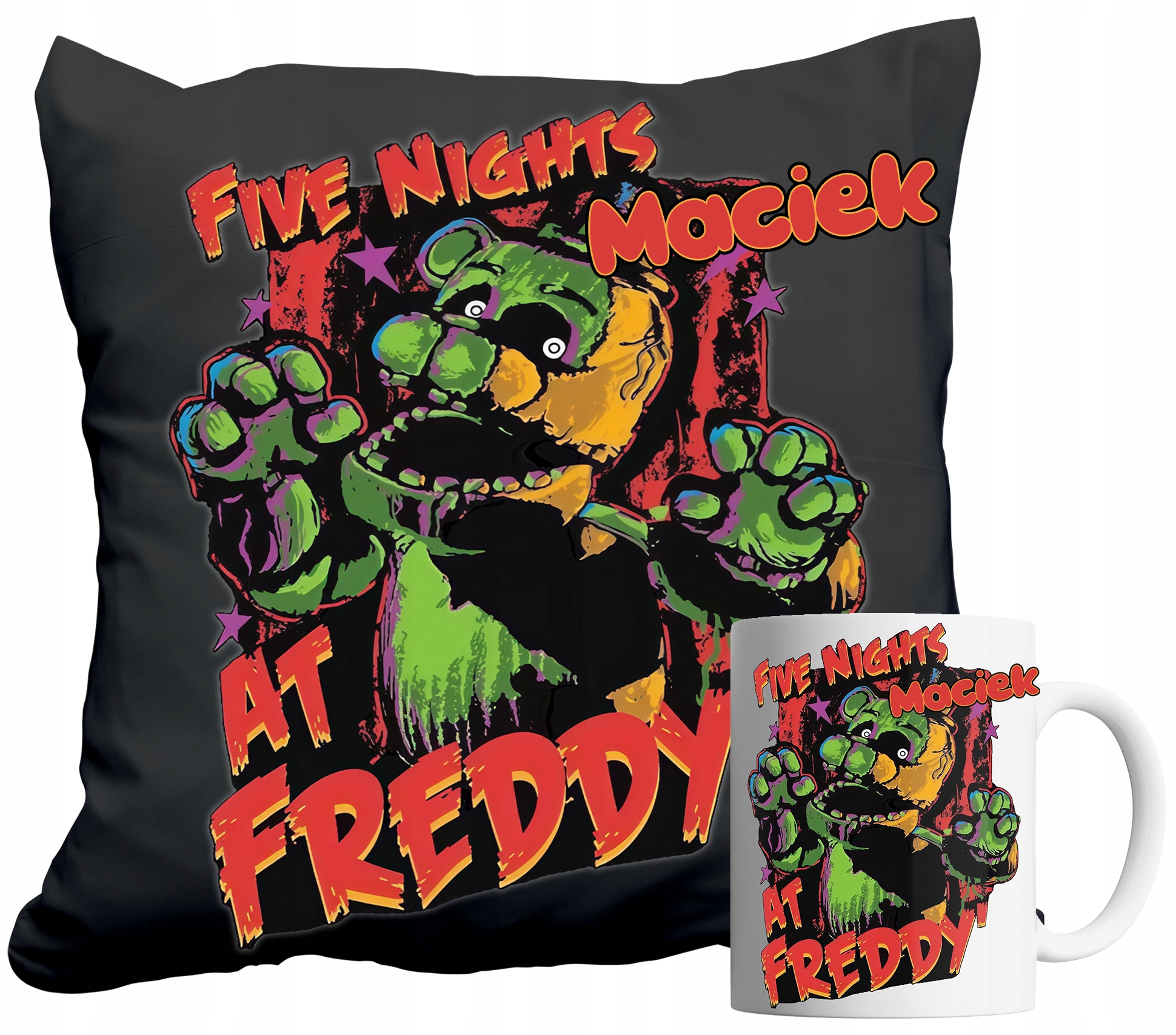 Sada Hrnek A Polštář Černý Five Nights At Freddy's Freddy Fnaf Jméno
