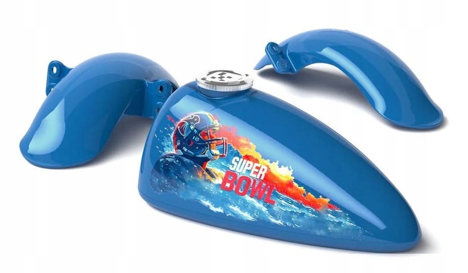 Bak paliwa i błotniki do motocyklu Hyper Gogo Cruiser niebieski