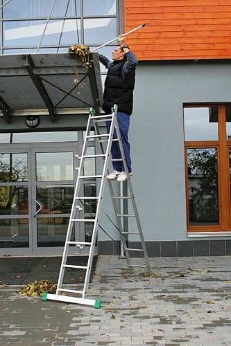 Drabina aluminiowa profesjonalna ALOSS rozsuwana 2x9 TUV 150kg — 12