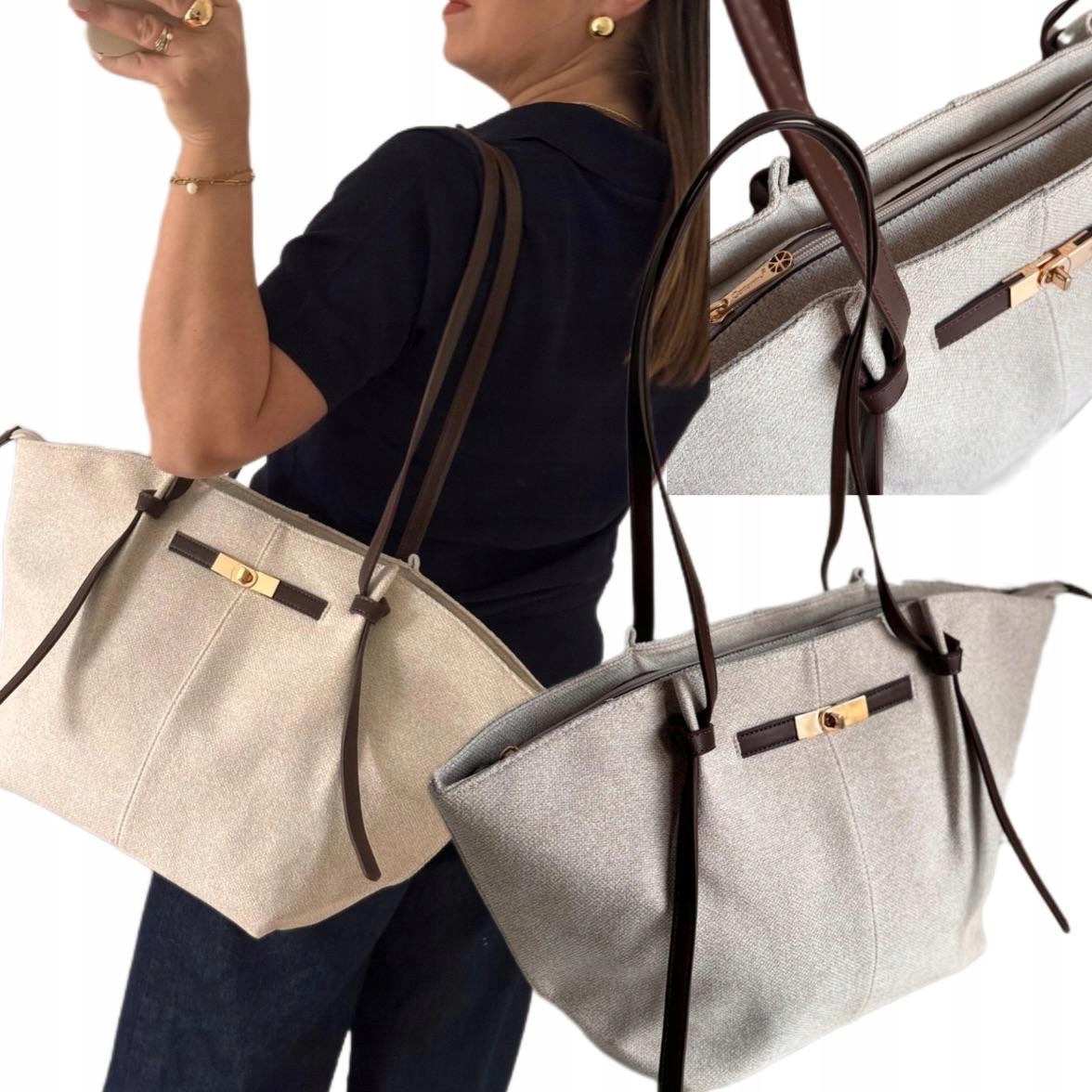 Dámská Kabelka Dárek Na Velikonoce Shopper Gallantry Taška Béžová Ecru