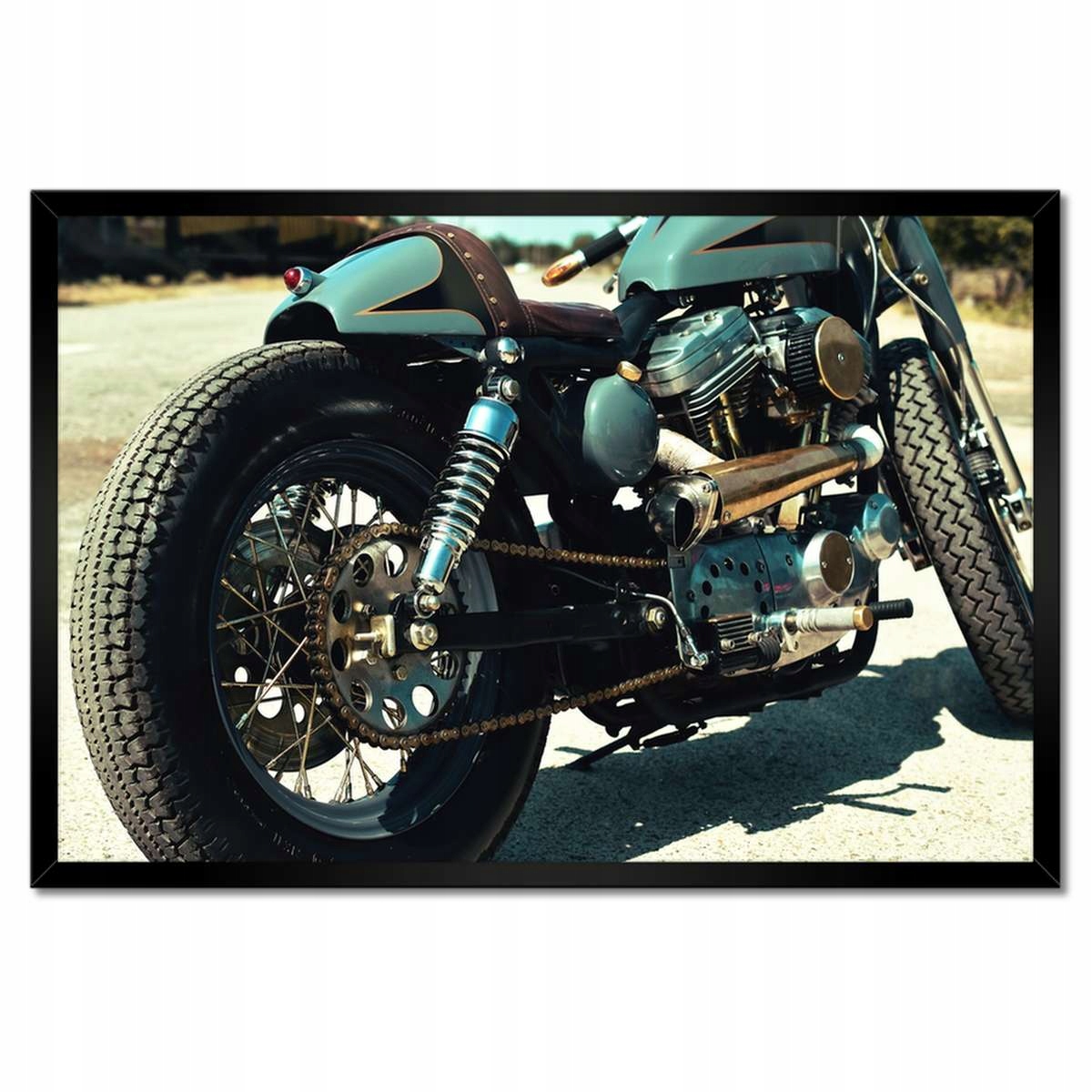 Plakáty v rámu 60x40 Klasický motocyklový motor
