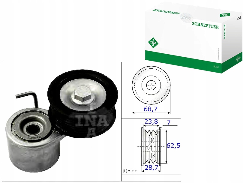 INA534 0487 10 Napínák Drážkového Řemene Vw A4, A5, Asistent řidiče #33