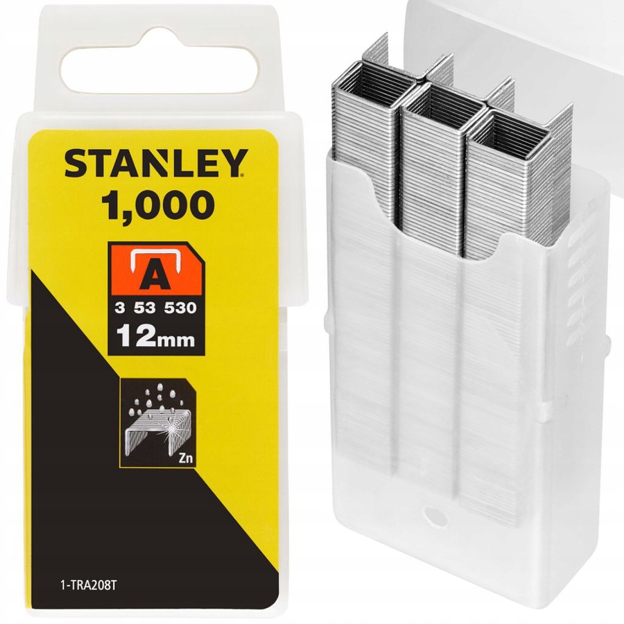 

Stanley Zszywki galwanizowane 12mm 1000szt TRA208T