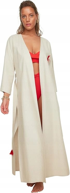 Trendyol Svetr Len Bavlna S Aplikací Kimono 40 5AB