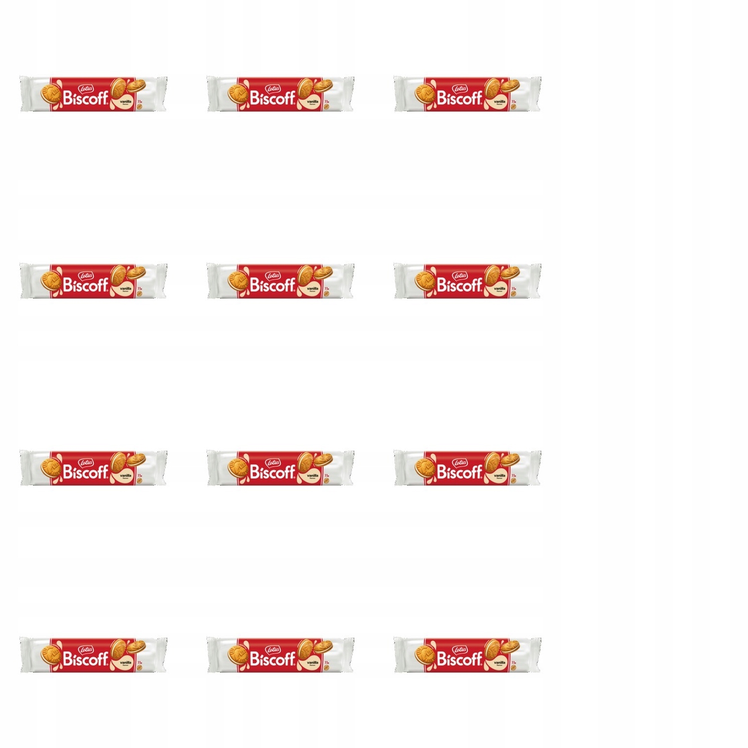 Levně 12 x 110 g Biscoff Sušenky s vanilkovým krémem Karton