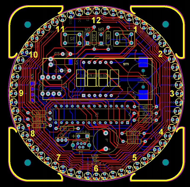 Zegar LED GREEN term, alarm, data +OBUDOWA DIY KIT Model Zegar LED GREEN term, alarm, data +OBU