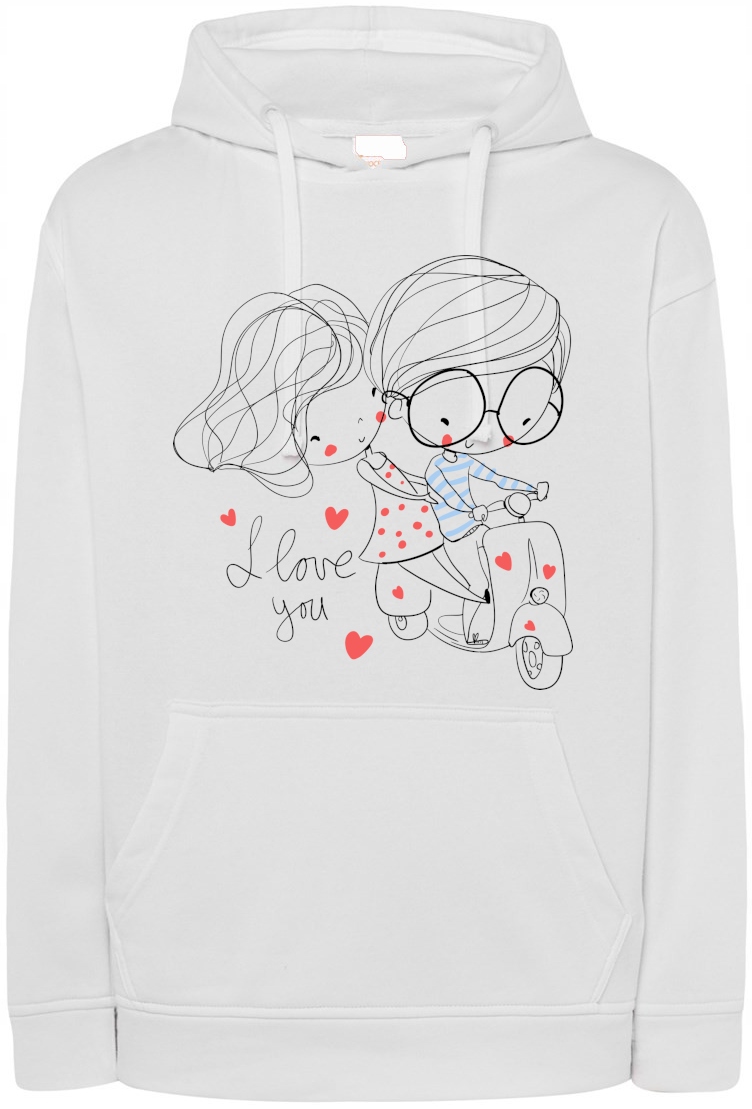 Mikina s potiskem Valentýna Zamilovaný pár vel. 3XL