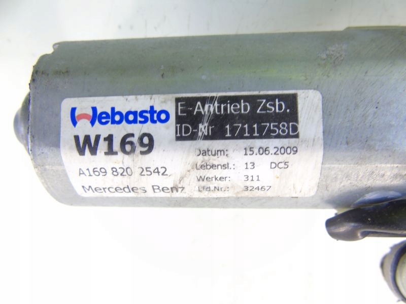 AKLASA W169 0390200003 SILNICZEK SZYBERDACHU Producent części Mercedes-Benz OE