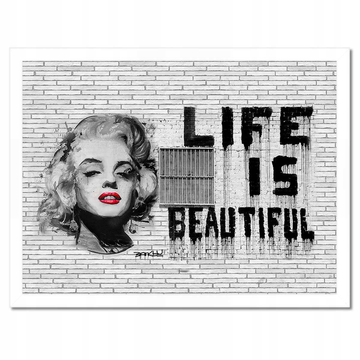 Plakáty v rámu 40x30 Banksy Life jsou krásné