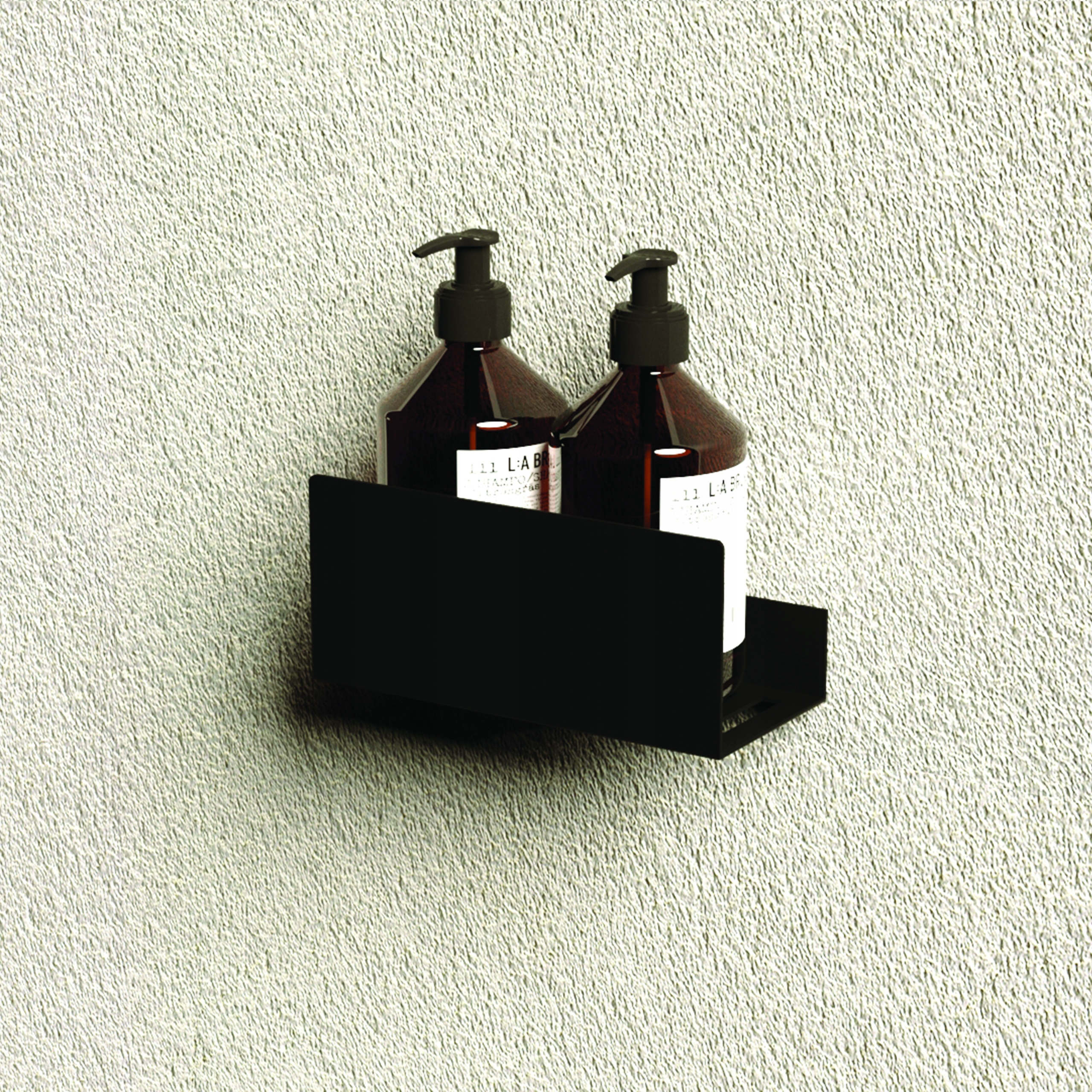 PÓŁKA STALOWA PRYSZNICOWA CZARNA ŁAZIENKOWA WISZĄCA 20 CM + GRATIS BUTELKA Marka inna