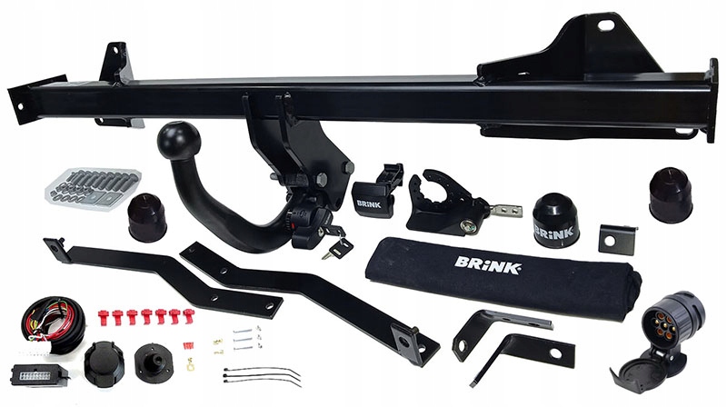 WYPINANY HAK HOLOWNICZY+MODUŁ FIAT DOBLO2 II 2010+ Wiązka w zestawie 7 PIN