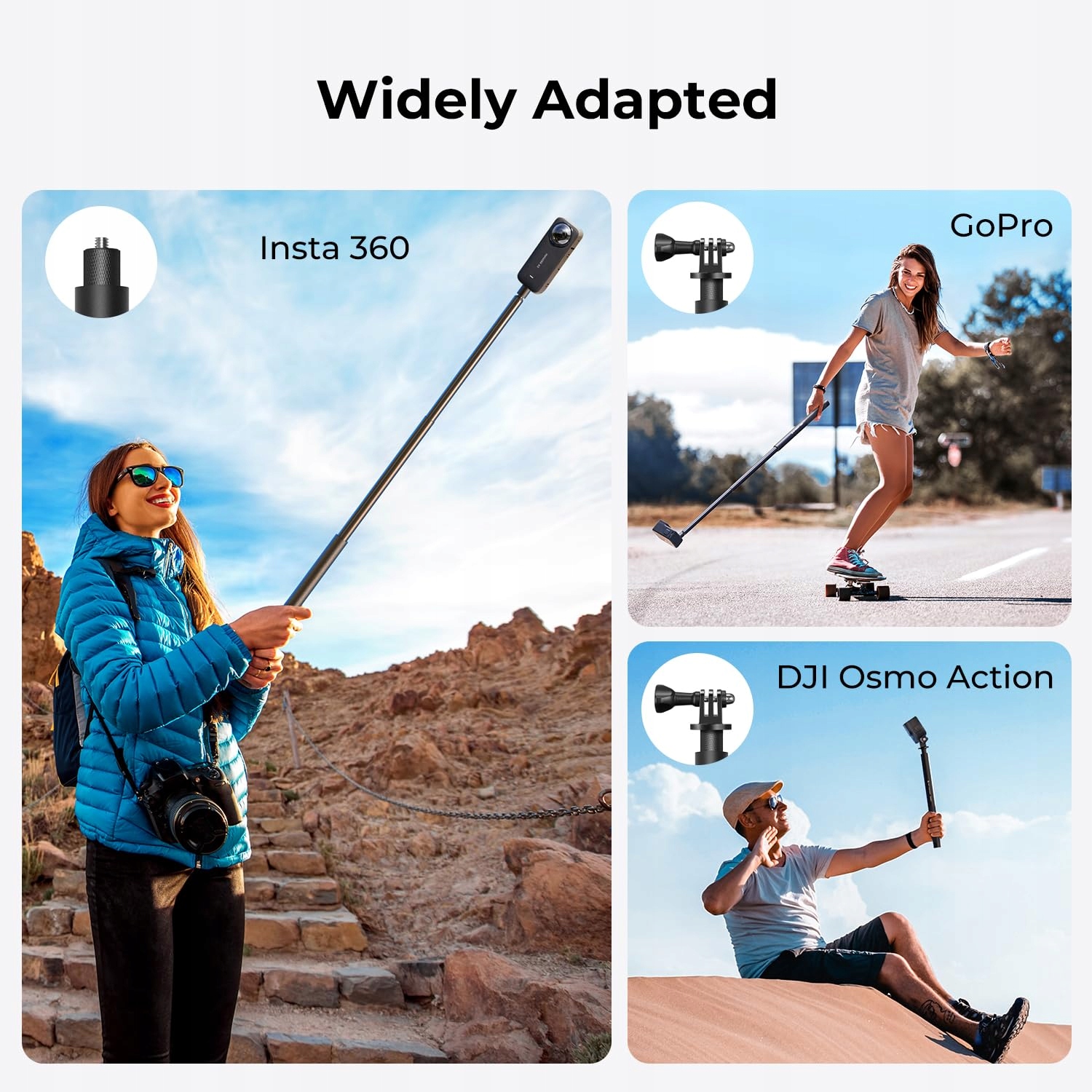 K&F CONCEPT MS07 Kijek Selfie Monopod Do GoPro Insta360 DJI Action — miniatura 6