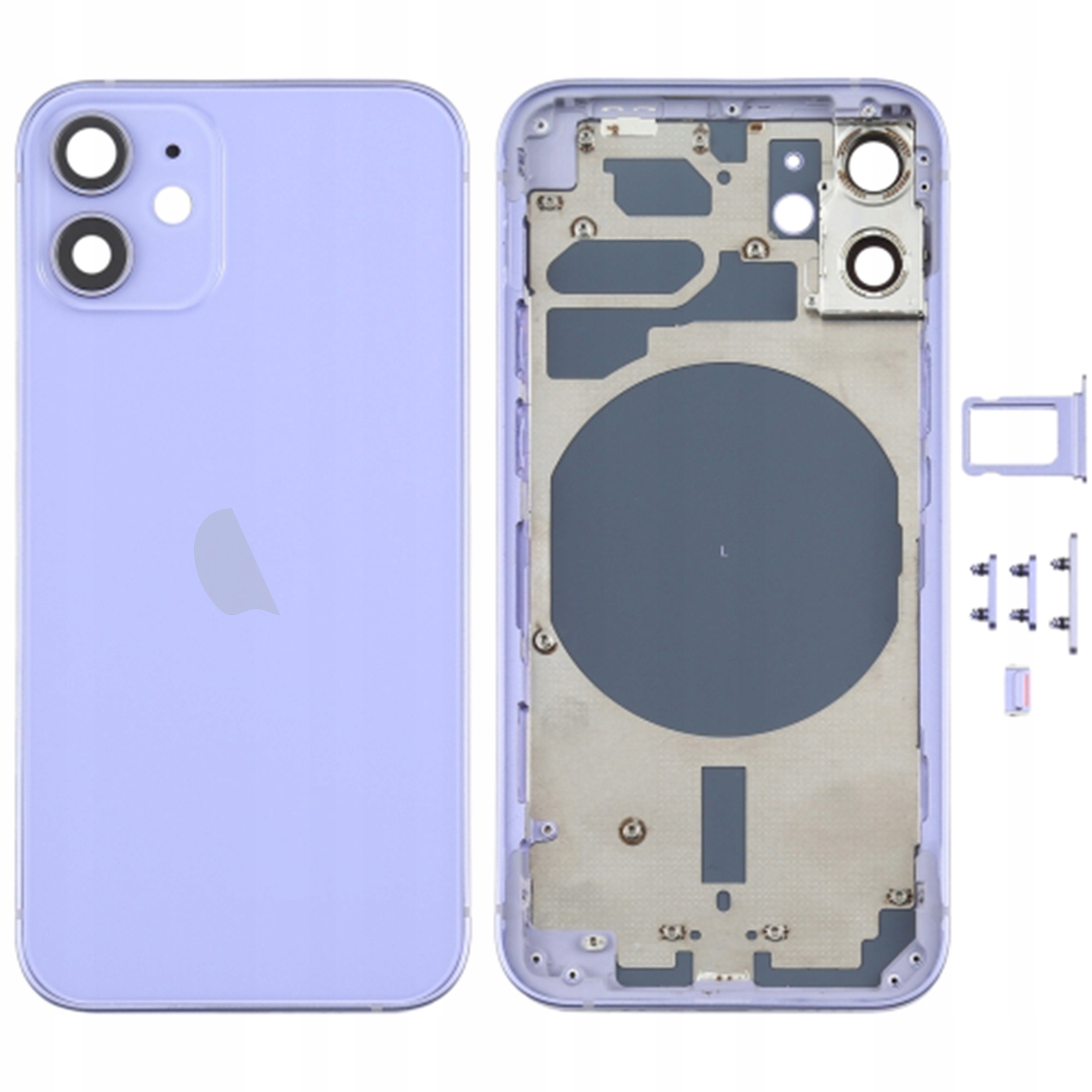 Obudowa kompletna do Apple iPhone 12 mini fioletowy korpus