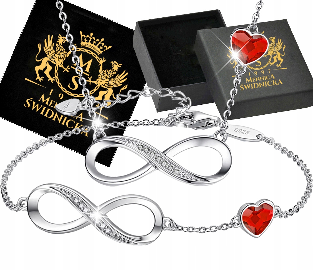 Komplet šperků Stříbro 925 Řetízek a náramek Nekonečno Dárek