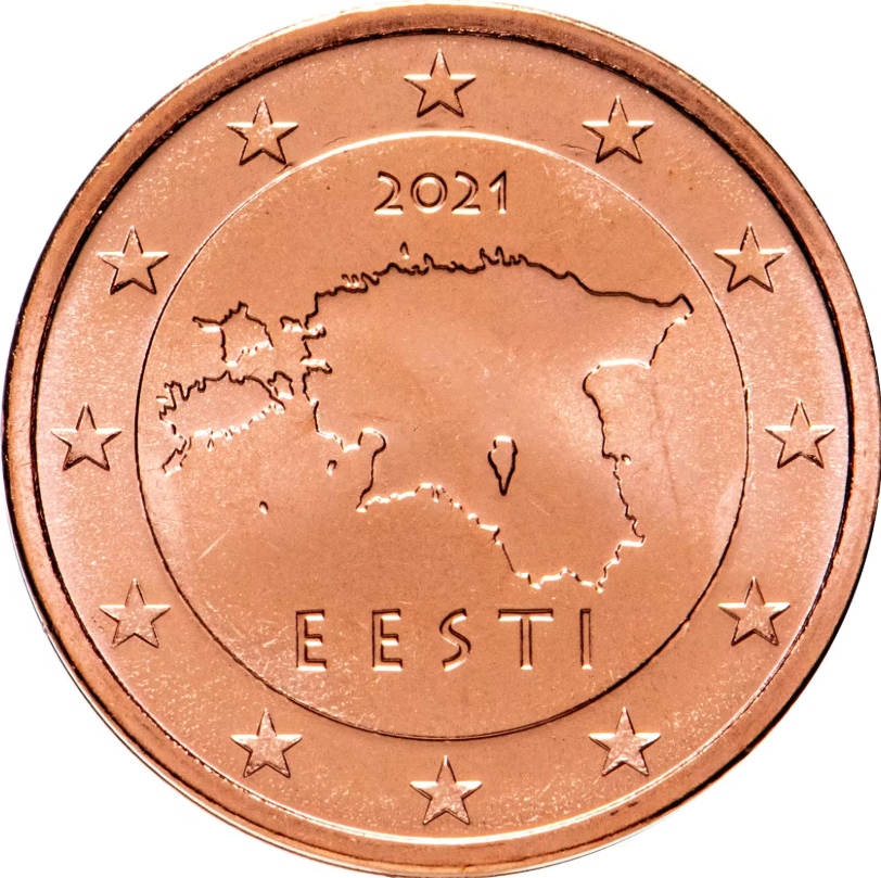 ESTONIA 2 euro centy 2021 UNC OBIEGOWE