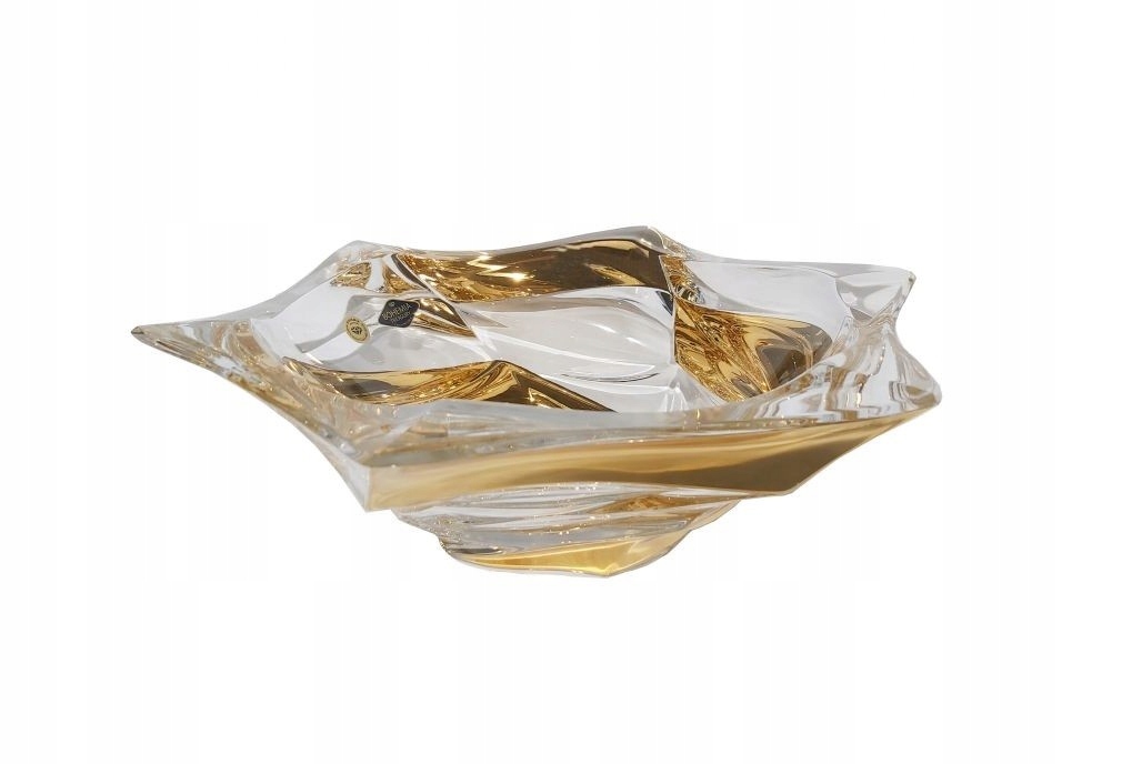 Kryštálová misa 33 cm Flamenco Belt Gold