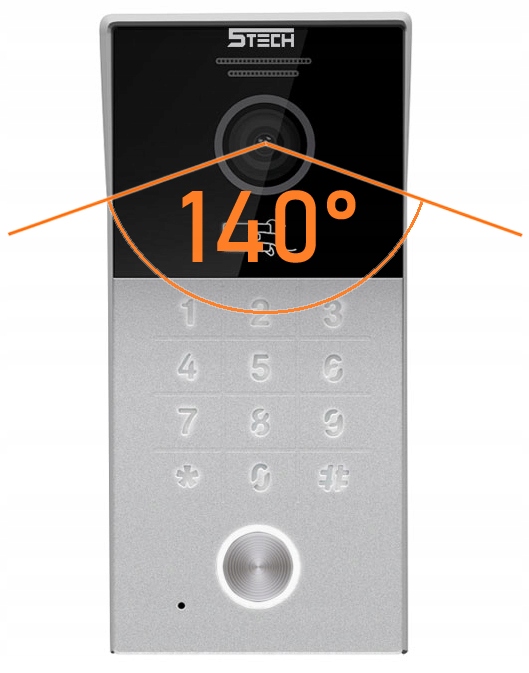 Wideodomofon Videodomofon 10' WiFi 5TECH TELEFON Typ domofonu Przewodowy