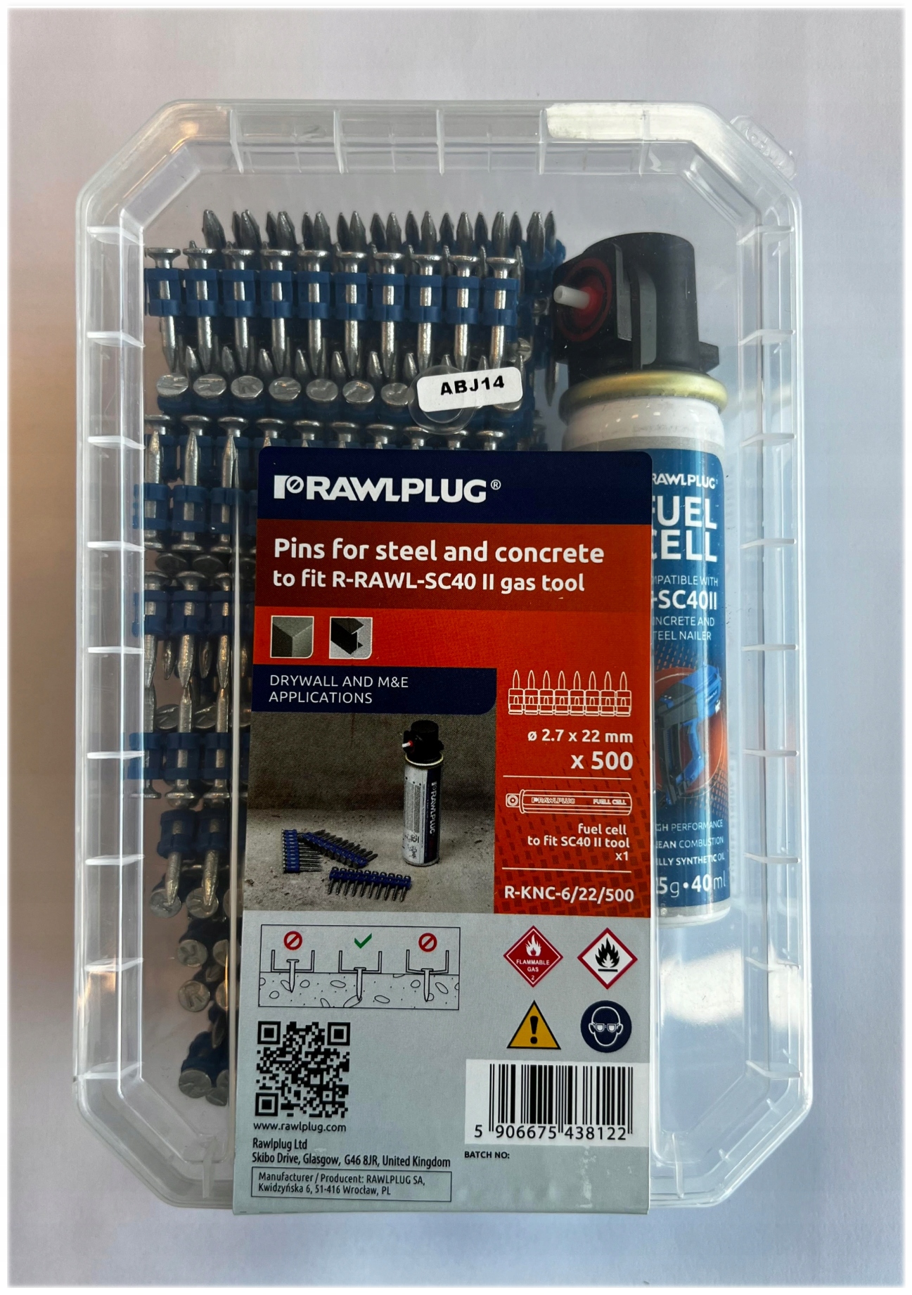 

Gwoździe Rawlplug SC40II 19mm 500 szt. Gaz
