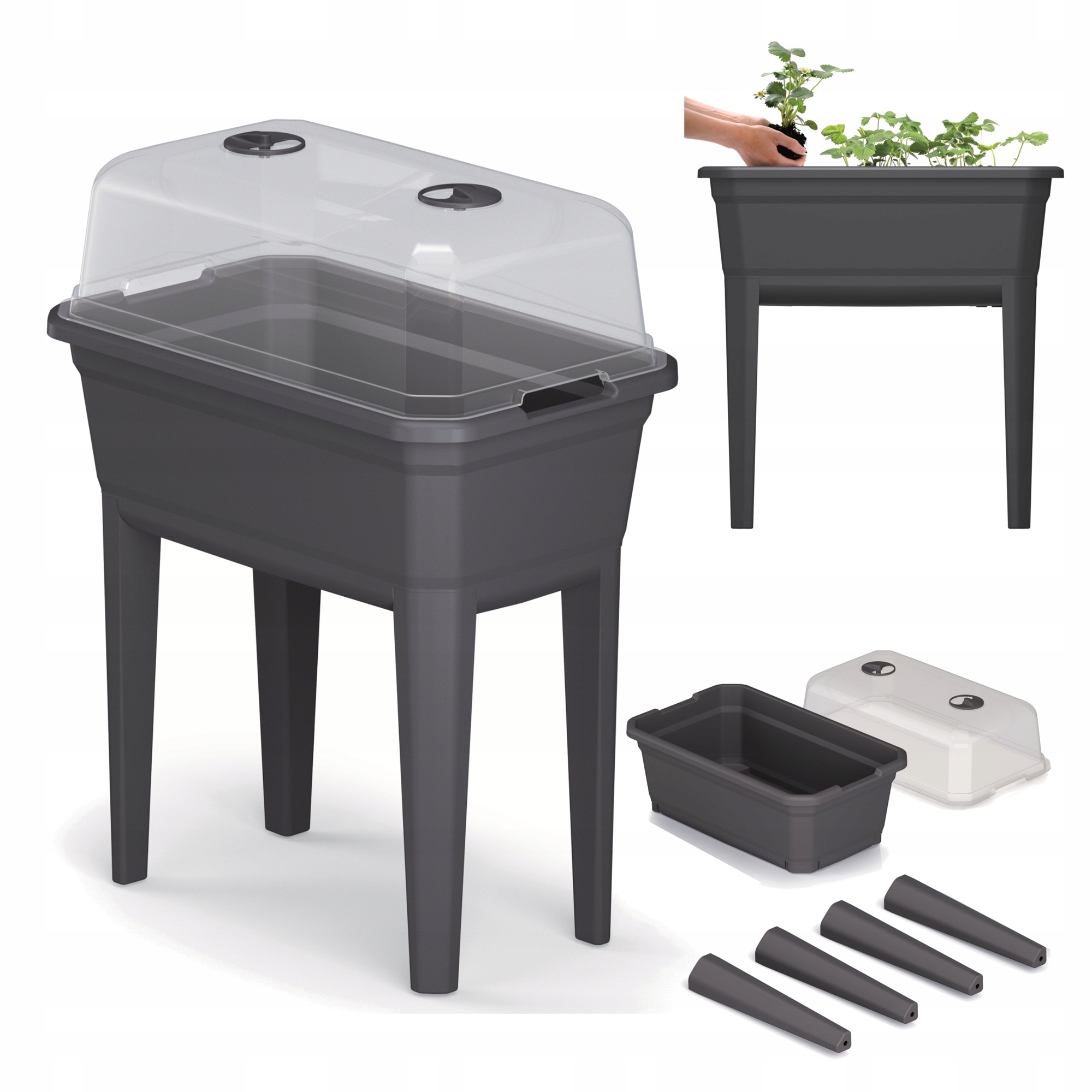 Mini szklarnia balkonowa domowa wysoka warzywniak Długość (cm) 59.6 cm