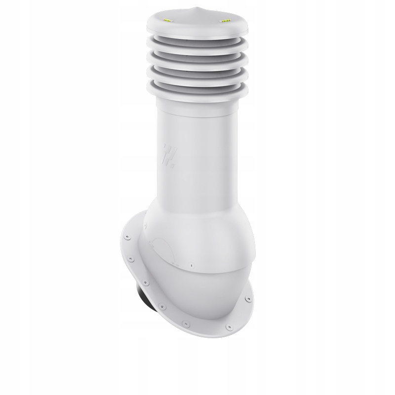 Ventilační Krb 125 mm Plochá Základna Bílá Ral 9003
