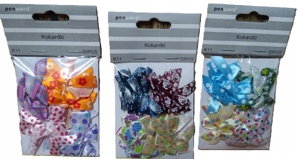 kokardki ozdobne 20szt mix K11 — 3