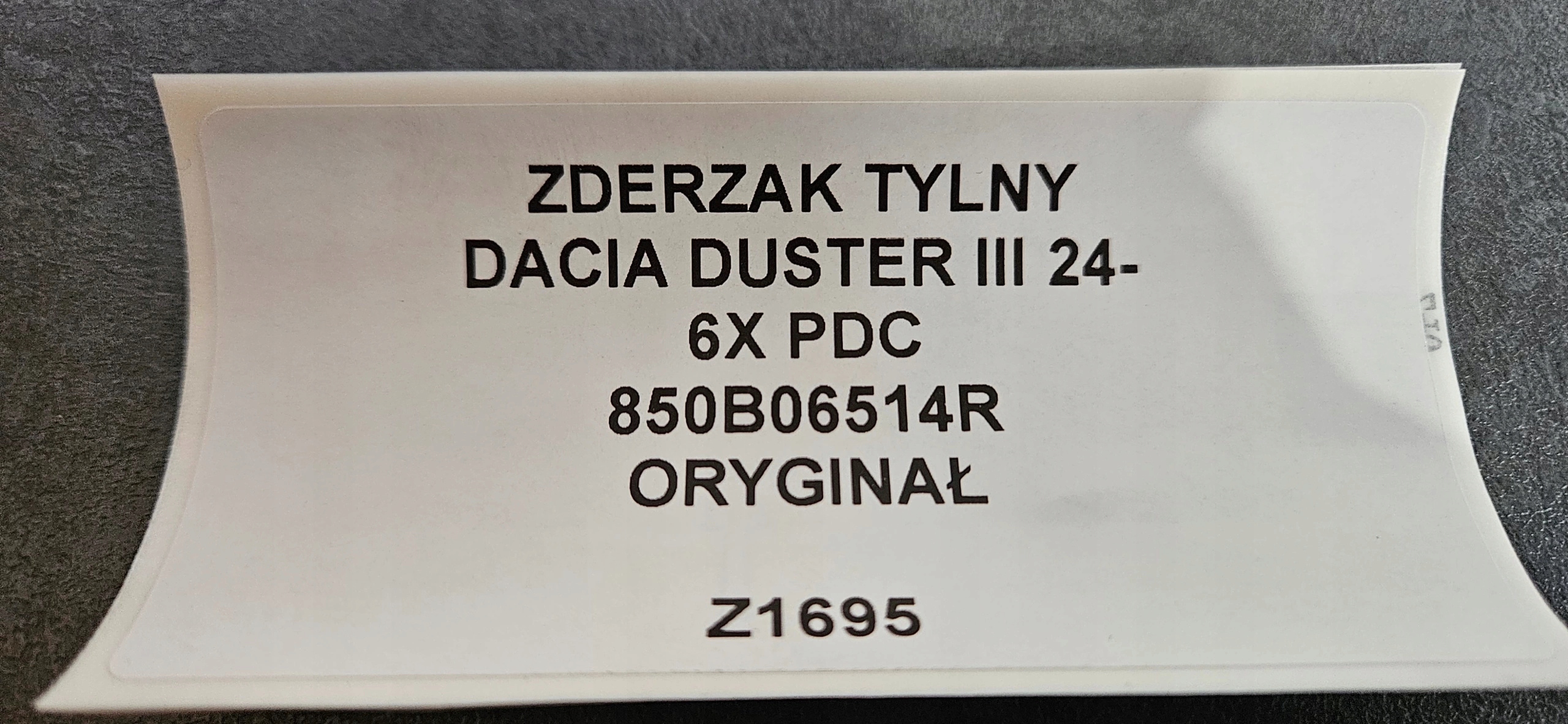 bumper rear DACIA DUSTER III 24- 6X PDC original 850B06514R