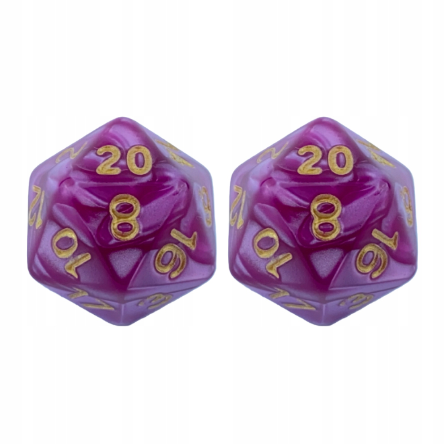 ZESTAW 2 KOSTEK K20 RPG ECHO ZAKLĘTEJ KAPLICY KOŚĆ DWUDZIESTOŚCIENNA