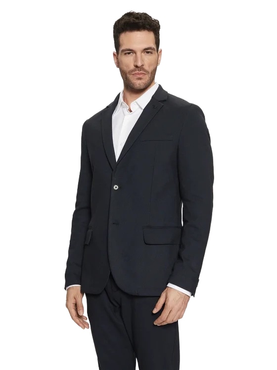 Tom Tailor Pánská Tmavě Modrá Sako S Ovocným Střihem Slim 38 6CA