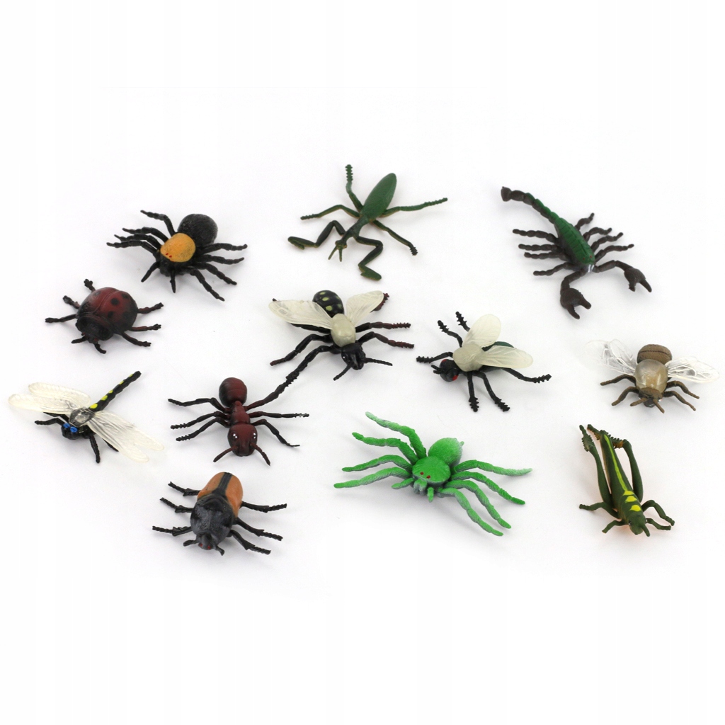 Set Of 12PCS Realistic Plastic Insect Animal Model Figurine Toy Kids Marka bez marki