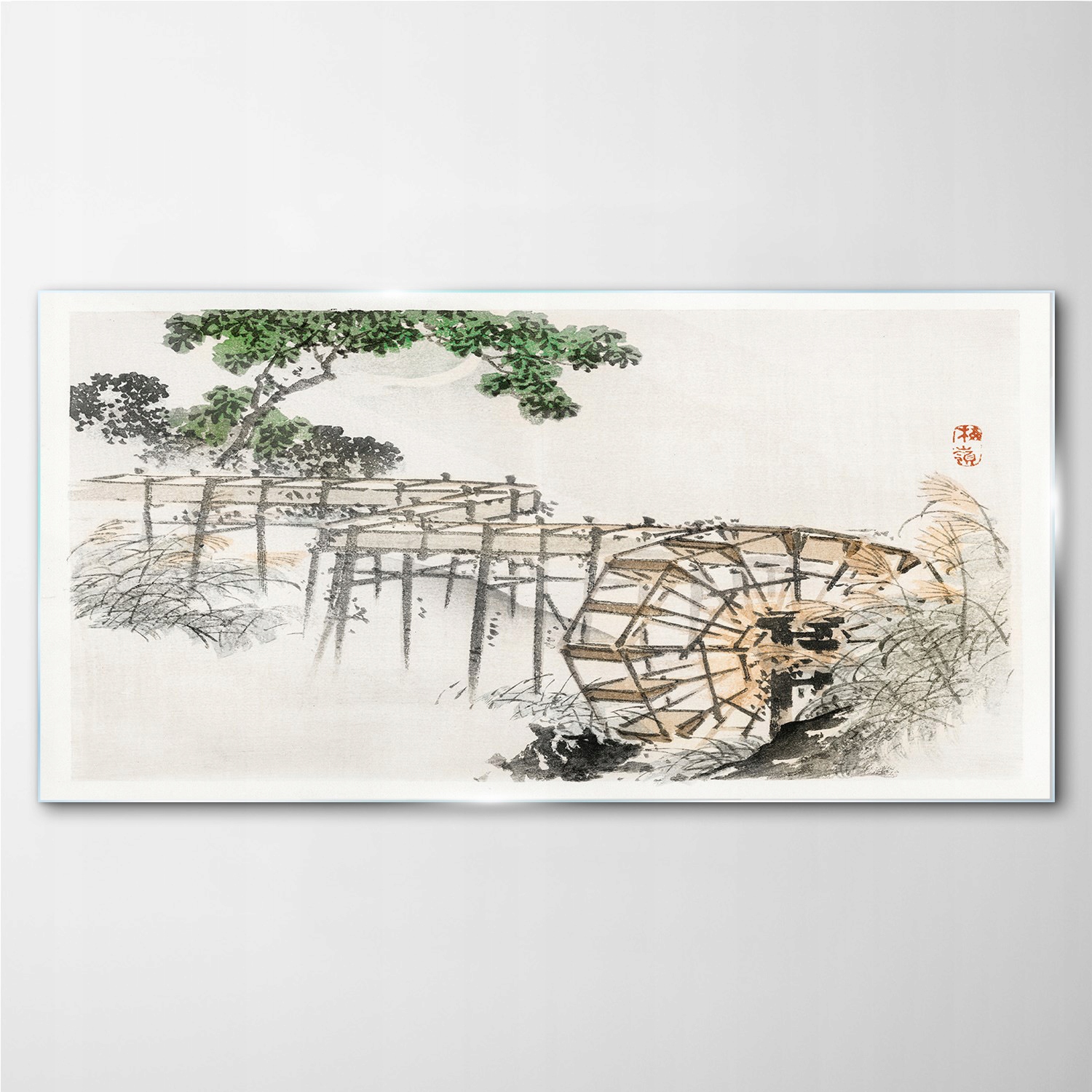 

Foto-obraz szklany na ścianę Drzewo woda 140x70