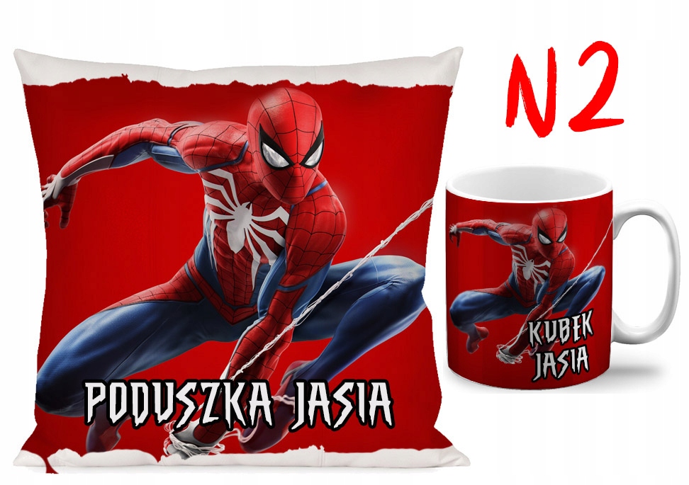 ZESTAW KUBEK + PODUSZKA SPIDERMAN + IMIĘ GRATIS N2 Waga produktu z opakowaniem jednostkowym 2 kg