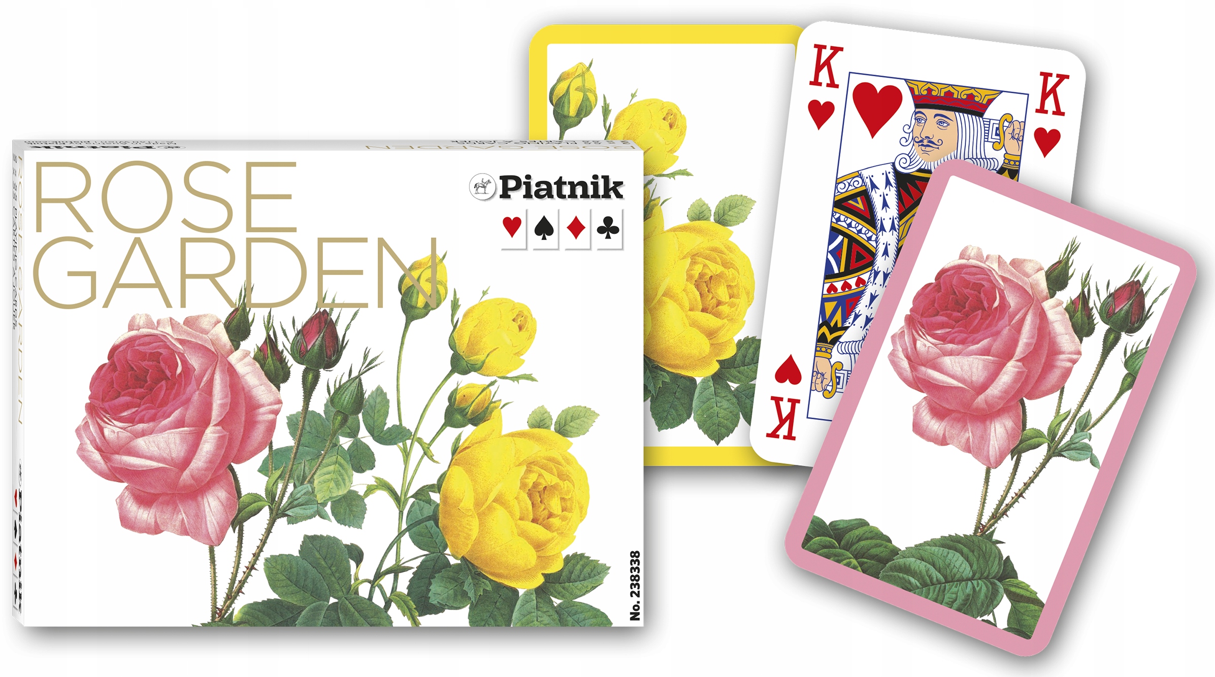 Prezentowe karty do gry Piatnik Rose Garden 2 talie, Różany ogród