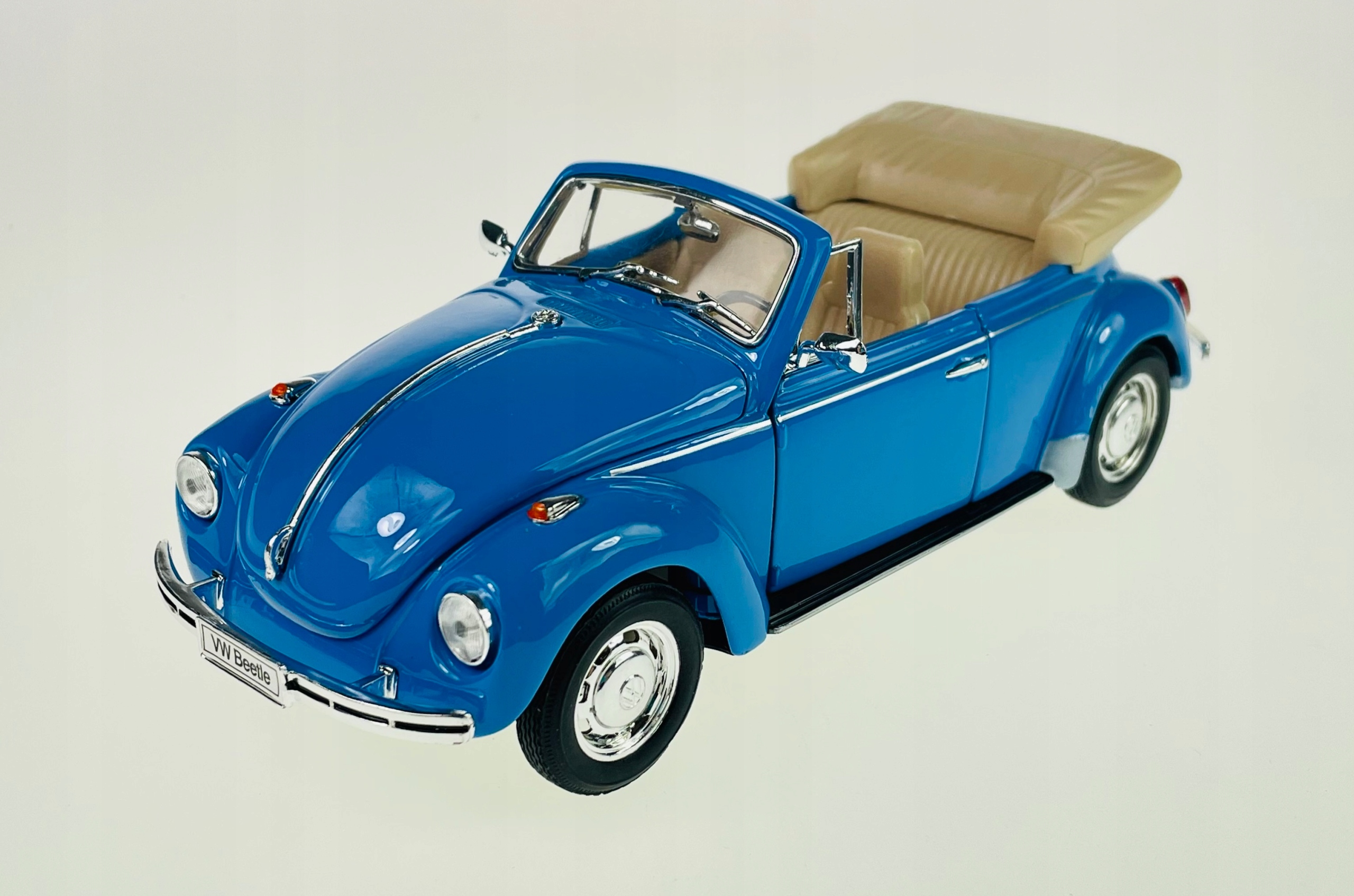 Welly Vw Volkswagen Beetle Brouk Modrý 1:24 Nový Kovový Model