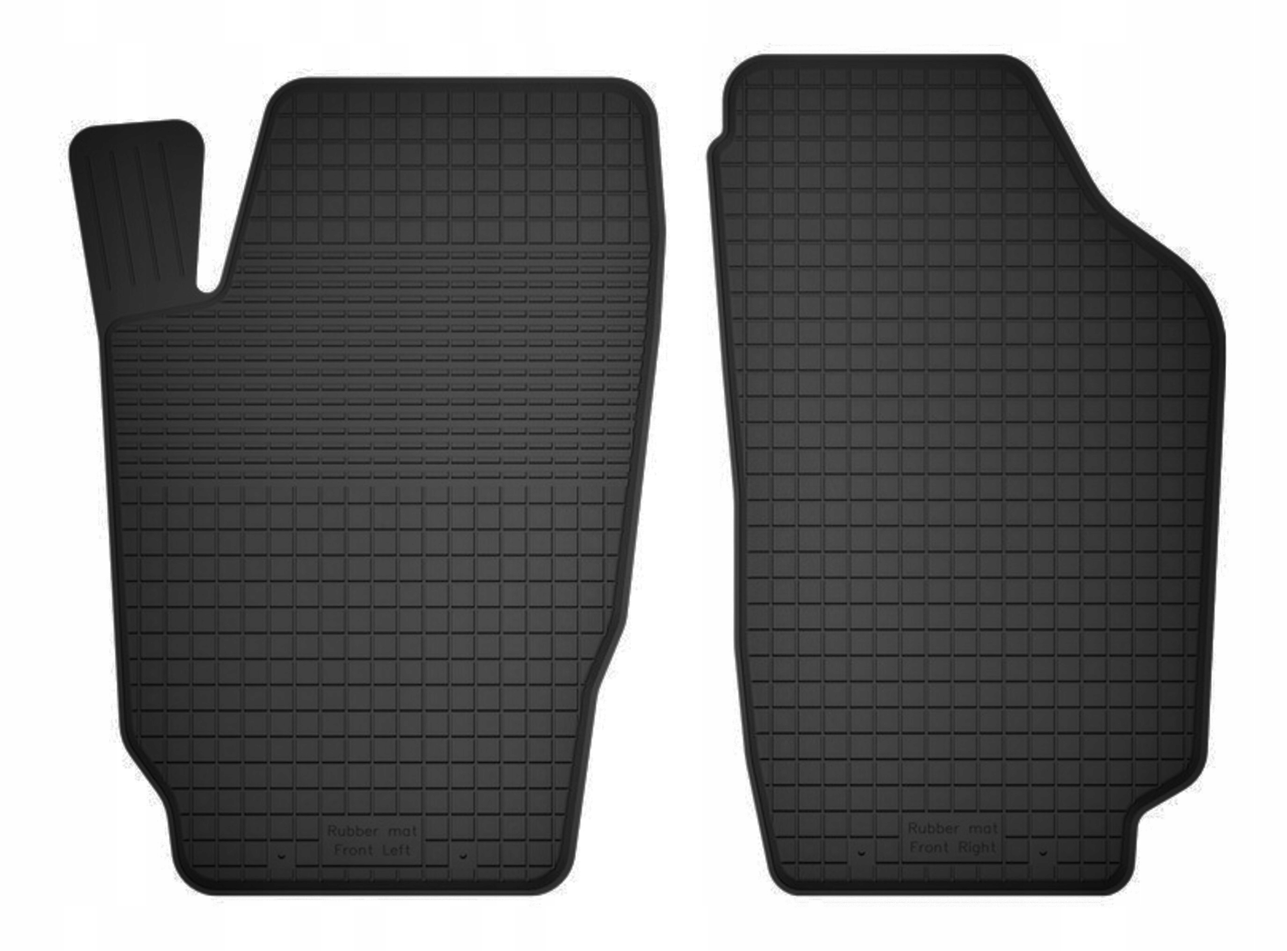 Dywaniki Samochodowe Gumowe Czarne Korytkowe rant 2CM Komplet Przednie