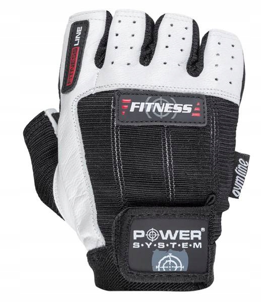PowerSystem Rękawice Fitness White Black XL