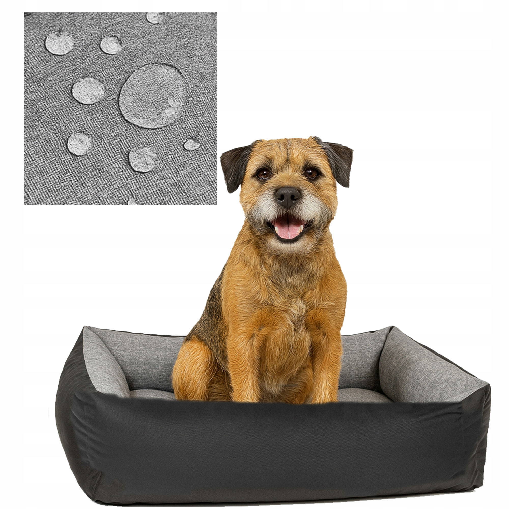 Měkké pelíšek pro psa kočku Pohovka 70x55 potah imitace lnu