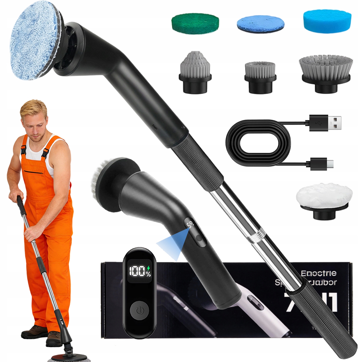 Levně Elektrický Domovní Drtič LCD Otočný, Nastavitelný, Voděodolný, 7V1, Přenosný