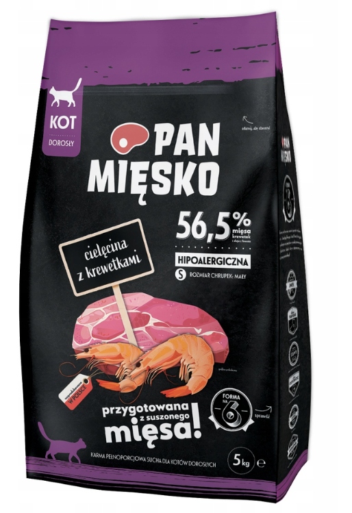 Pan Mięsko Cielęcina z Krewetkami S 5kg dla Kota