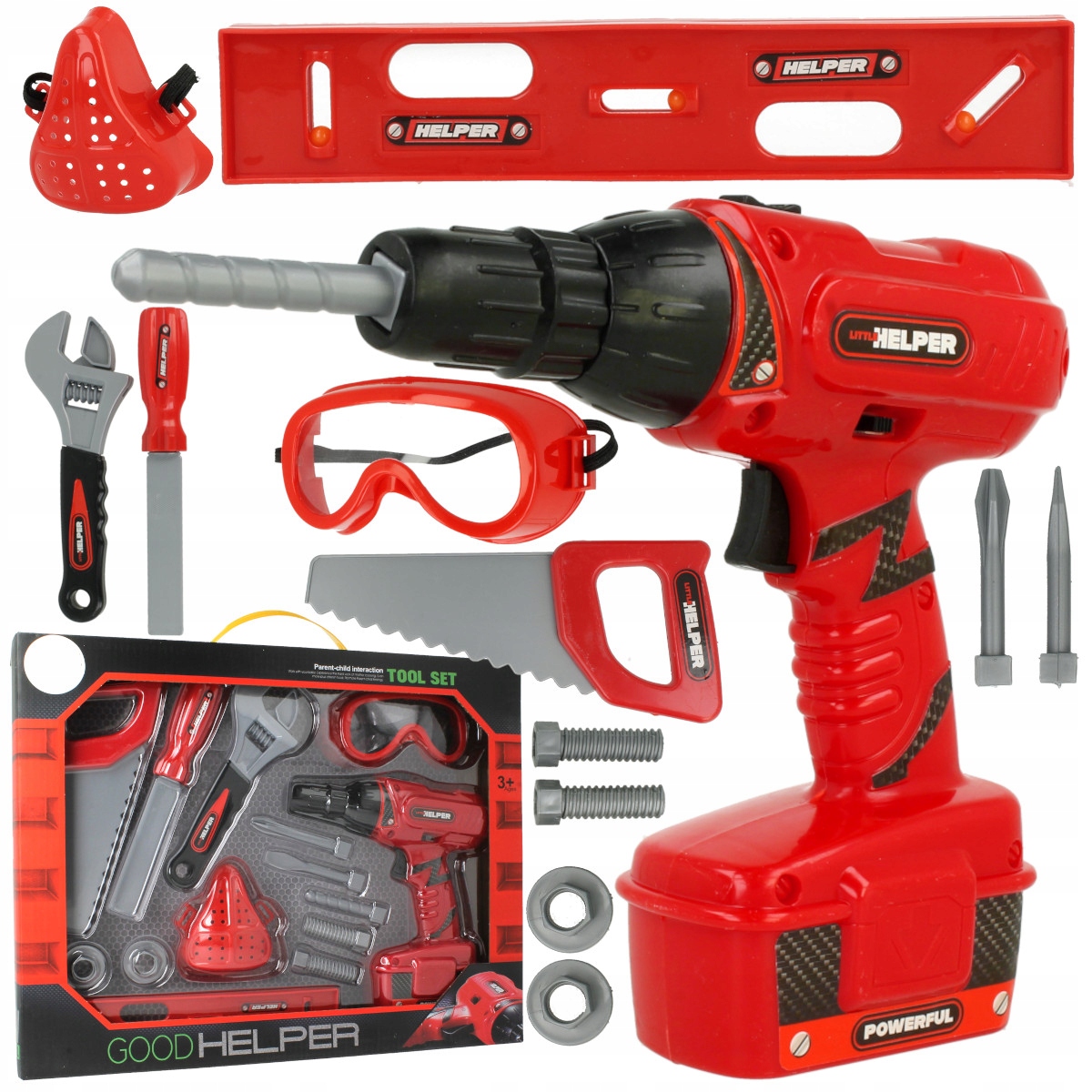 

Zestaw Narzędzi zabawkowa Wiertarka Wkrętarka 14el