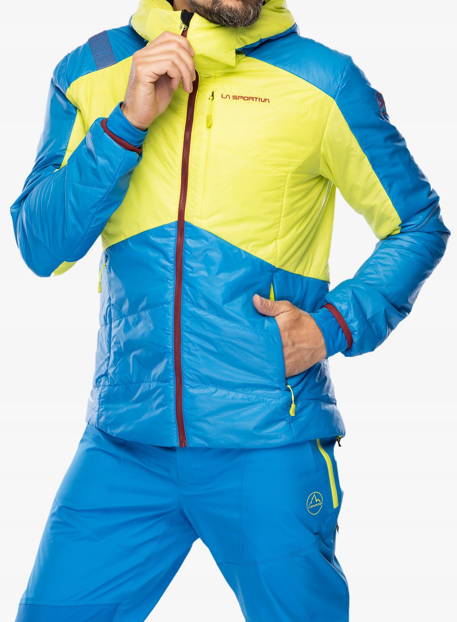 Zateplená bunda La Sportiva Alpine Guide Primaloft Hoody limetková barva