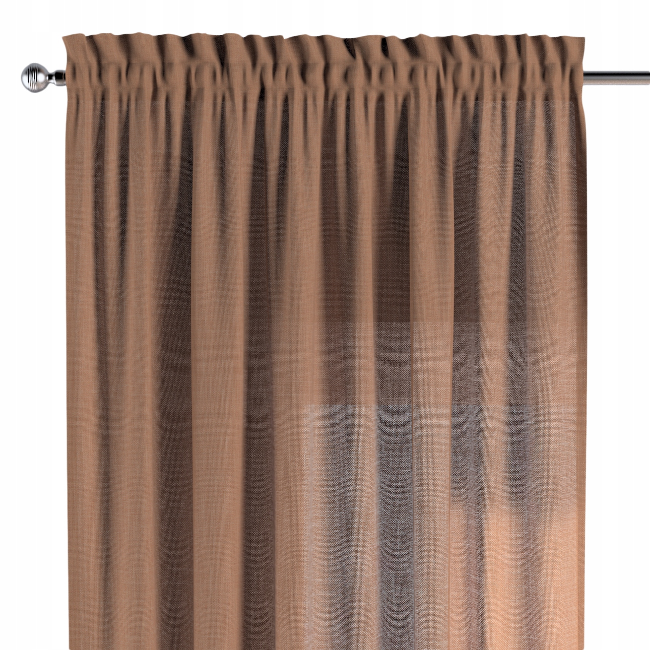 Záves na kanáli s ofinou 1 ks 130x260 cm žltý