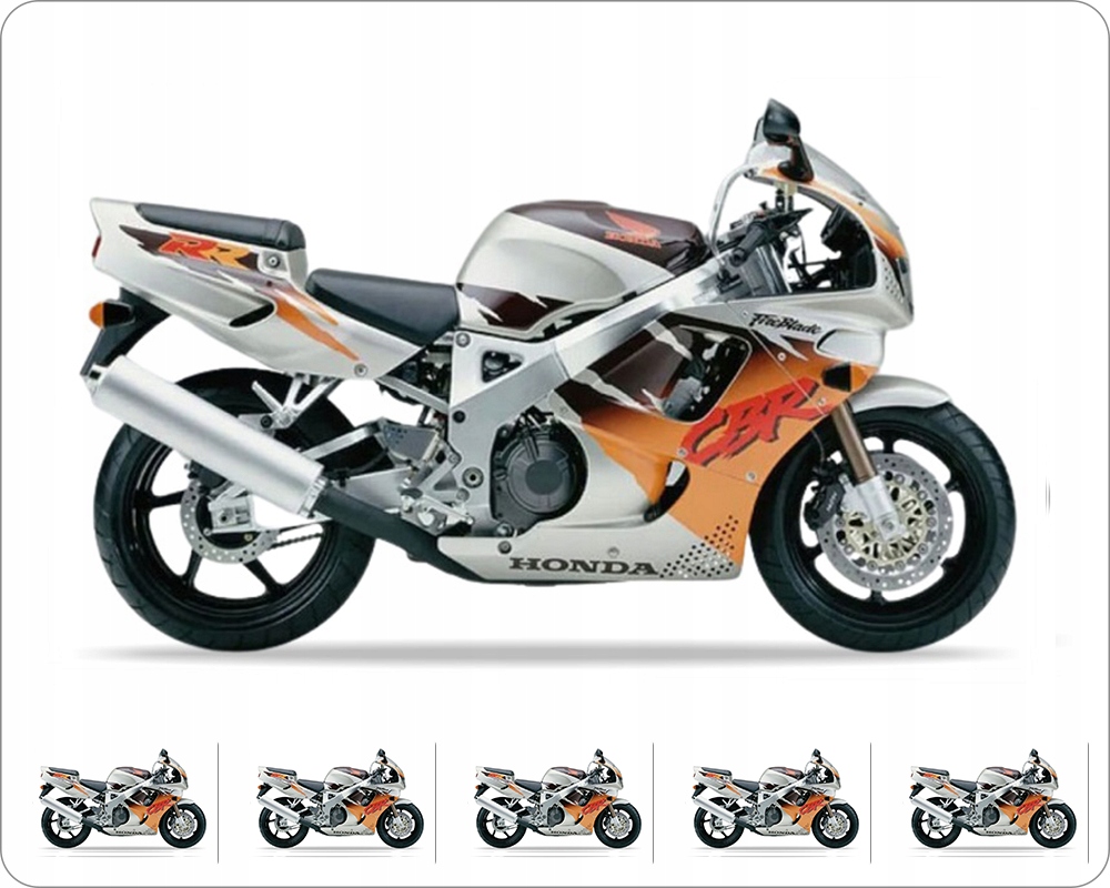 Samolepky Juula Pro Honda Cbr 900 Rr 1994-1995 Stříbrno-oranžové YR125K